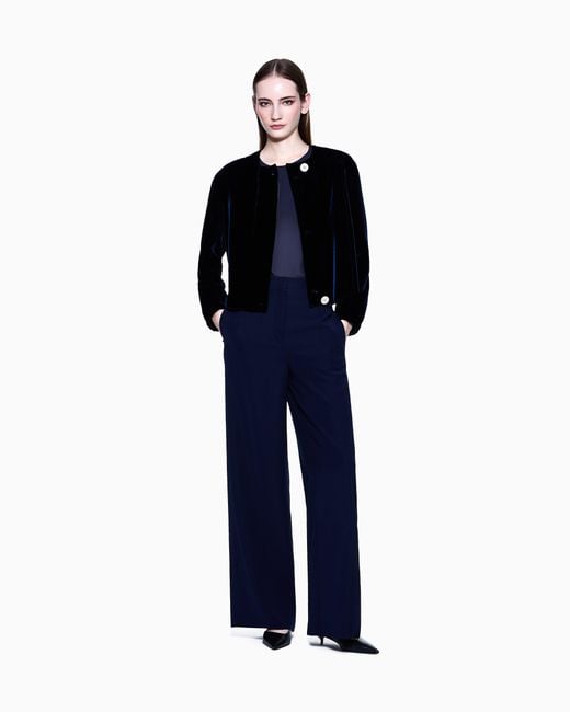 Giorgio Armani Blue Georgette Blouse