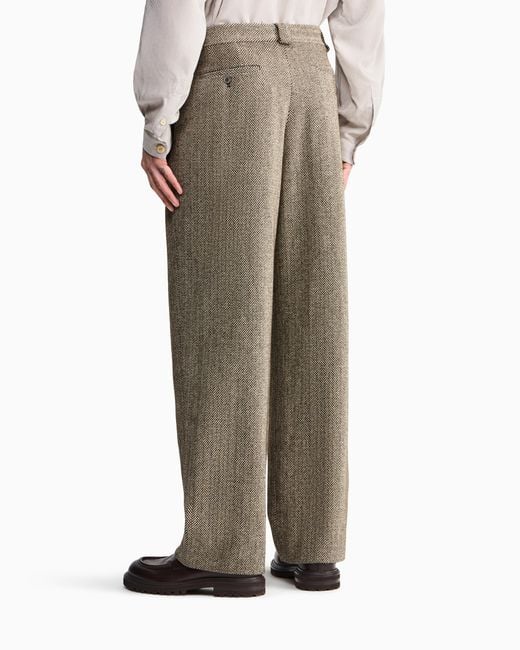 Giorgio Armani Green Armani/Archivio Fw1990 Single-Pleat Trousers for men