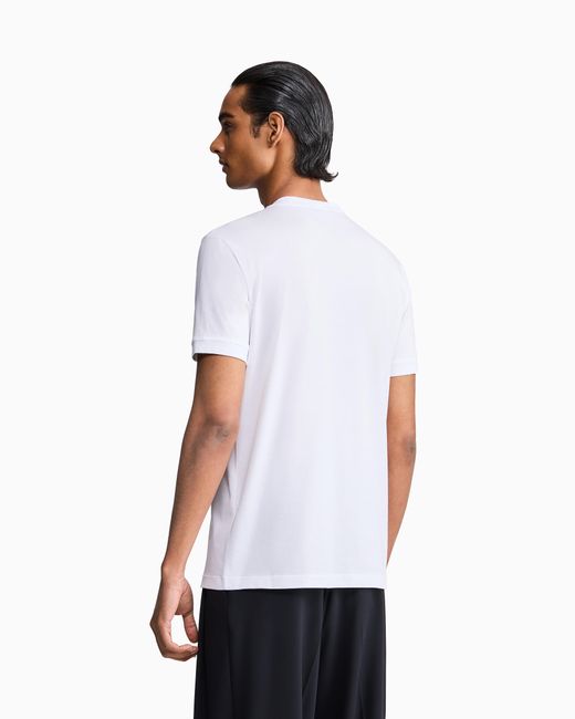 Giorgio Armani White Jersey T-Shirt for men
