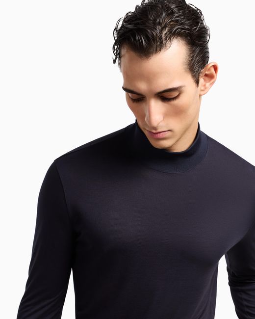 Maglia A Lupetto di Giorgio Armani in Blue da Uomo