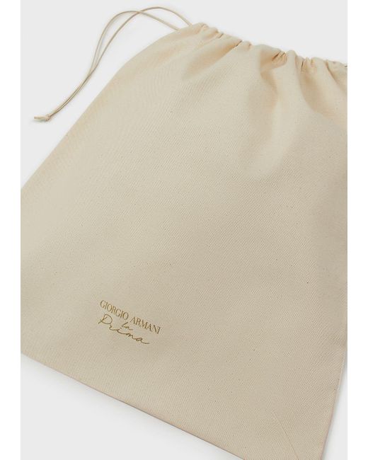 Giorgio Armani Black Mini La Prima Bag In Palmellato Leather