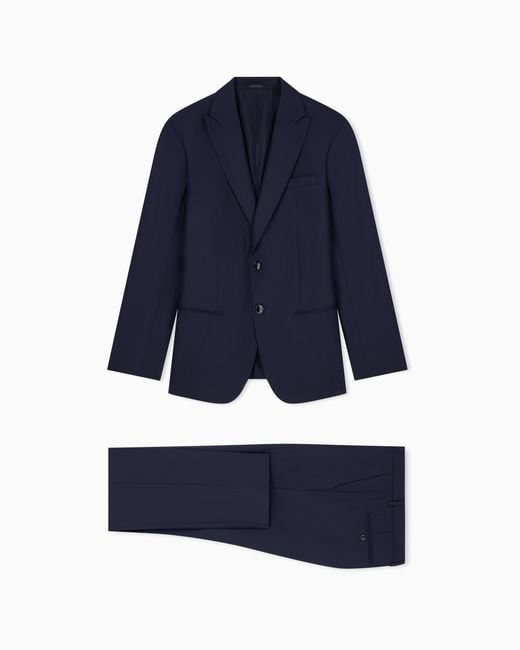 Giorgio Armani Blue Slim-Fit Suit Soho for men