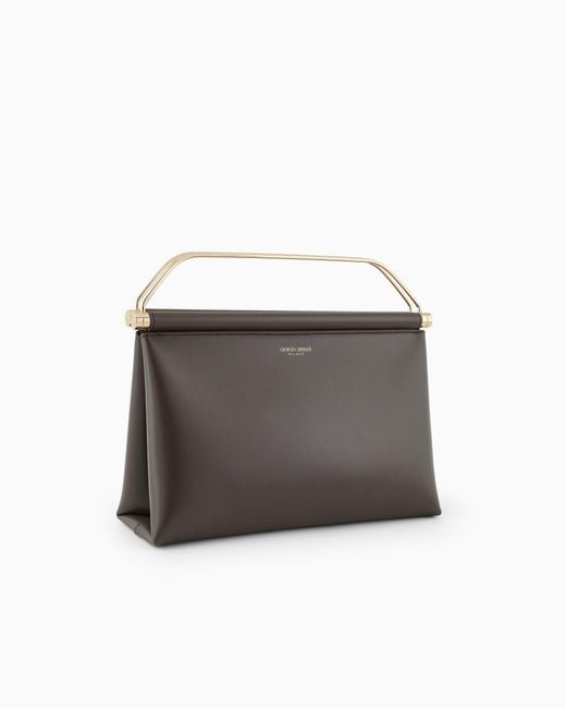 Giorgio Armani Brown Top Handle Bag