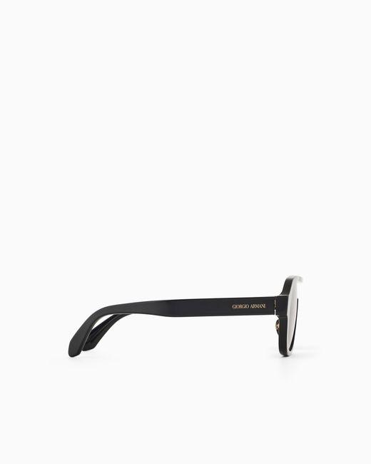Giorgio Armani Black Irregular-Shaped Sunglasses for men