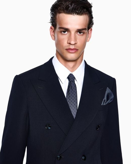 Giorgio Armani Blue Silk Tie for men