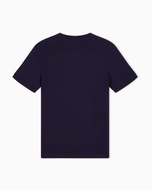 Giorgio Armani Blue Crew-Neck, Short-Sleeved Jumper for men