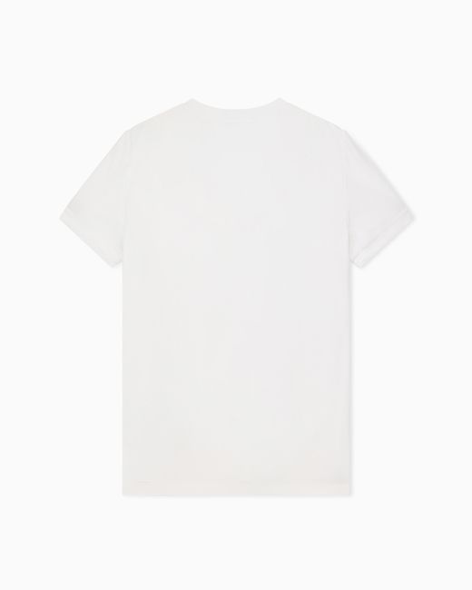 Giorgio Armani White Jersey T-Shirt With A Crew Neck And Short Sleeves
