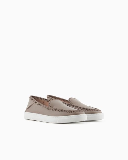 Giorgio Armani White Slip Shoe