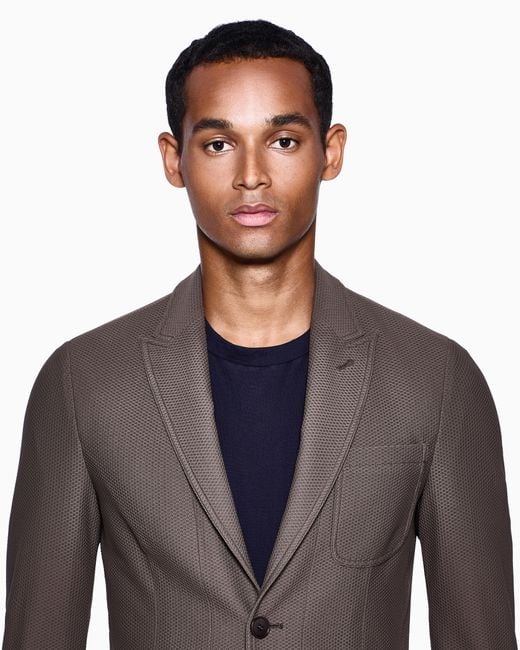 Giorgio Armani Natural Single-Breasted Jacket for men