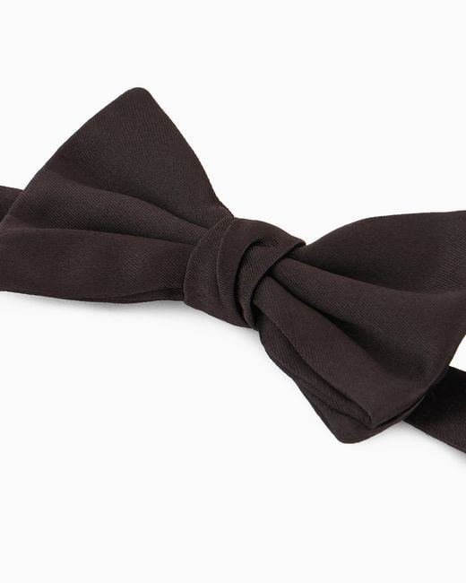 Giorgio Armani Black Silk Self-Tie Bow Tie for men