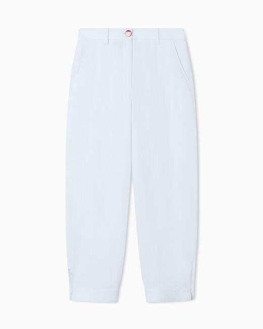 Giorgio Armani Blue Hemp Trousers