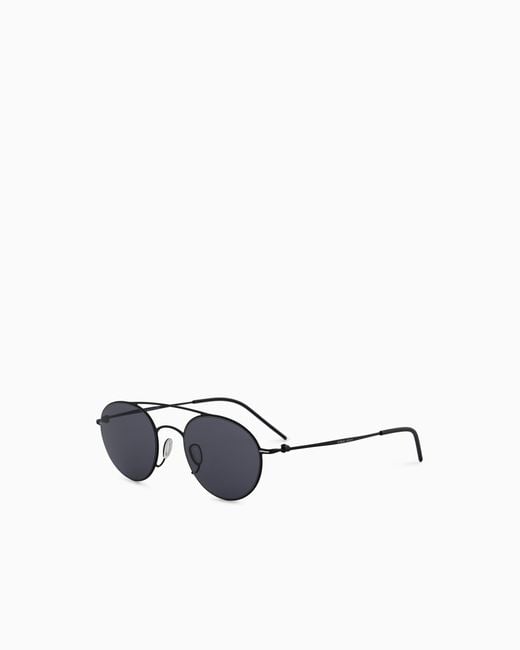 Giorgio Armani Blue Round Sunglasses for men