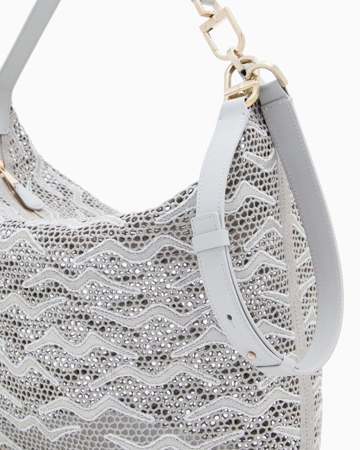 La Prima Soft Hobo Grande di Giorgio Armani in Gray