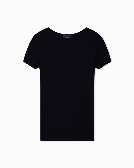 Giorgio Armani Black Crew Neck Jumper