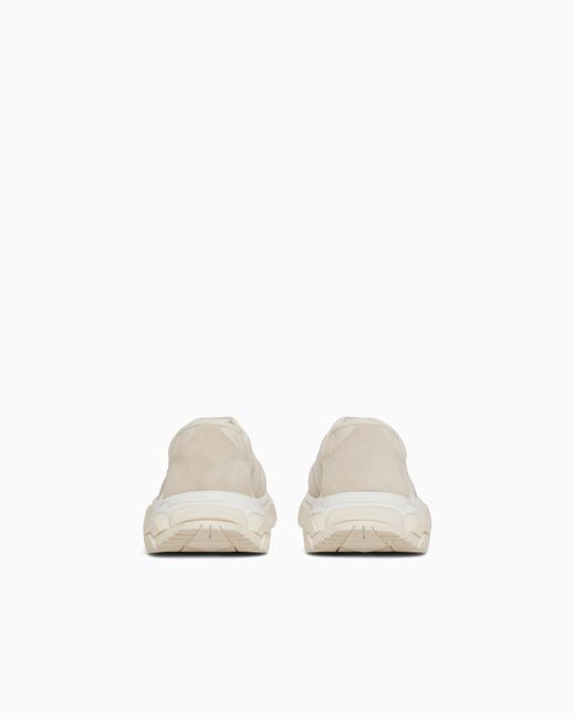 Giorgio Armani White Suede Sneakers for men