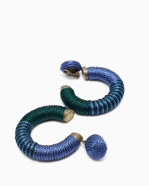Giorgio Armani Blue Hoop Earrings