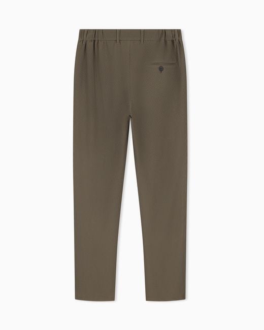 Giorgio Armani Black Flat Front Trousers for men