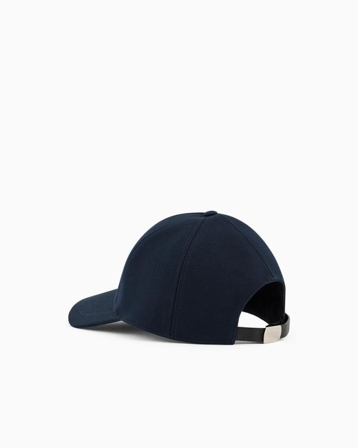 Gorra De Béisbol De Algodón Con Logotipo De Piel Giorgio Armani de hombre de color Blue