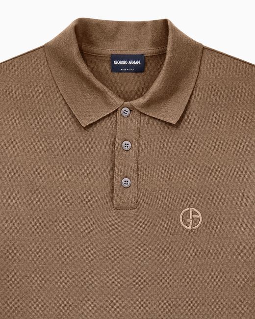 Giorgio Armani Brown Polo Shirt Regular Fit for men