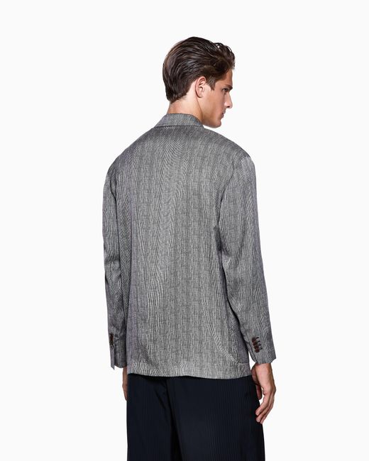 Giorgio Armani Gray Double-Breasted Jacket for men