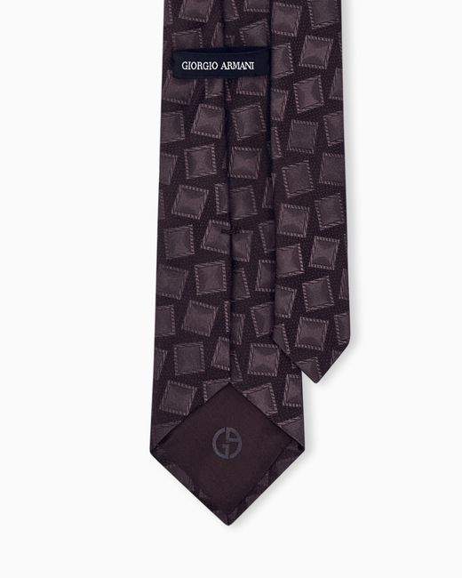Giorgio Armani White Woven Tie for men