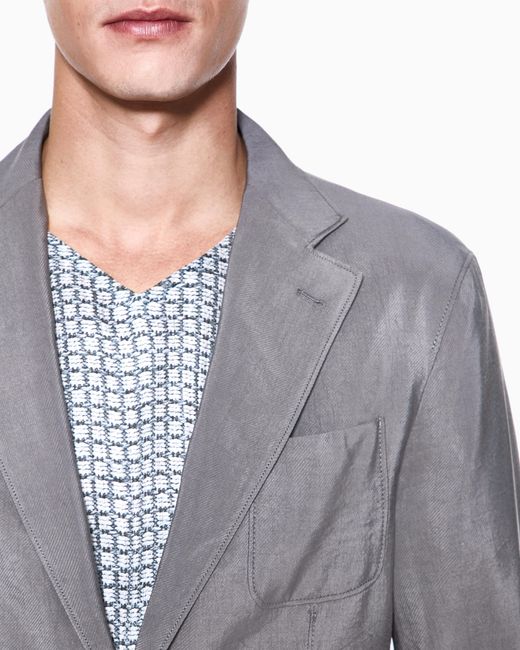 Giorgio Armani Gray Upton Single-Breasted Blazer for men