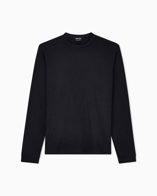 Giorgio Armani Blue Long Sleeve Jumper for men