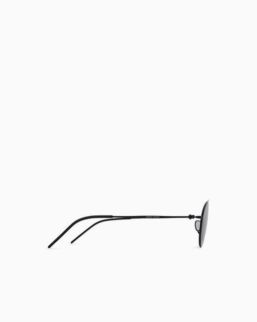 Giorgio Armani Blue Round Sunglasses for men