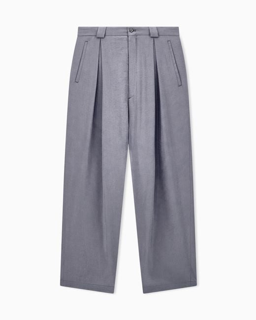 Giorgio Armani Blue Oversized Trousers for men