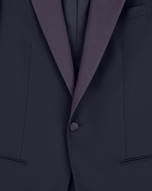 Giorgio Armani Blue Pure Wool, Half-Canvassed, Slim-Fit Tuxedo From The Soho Line for men