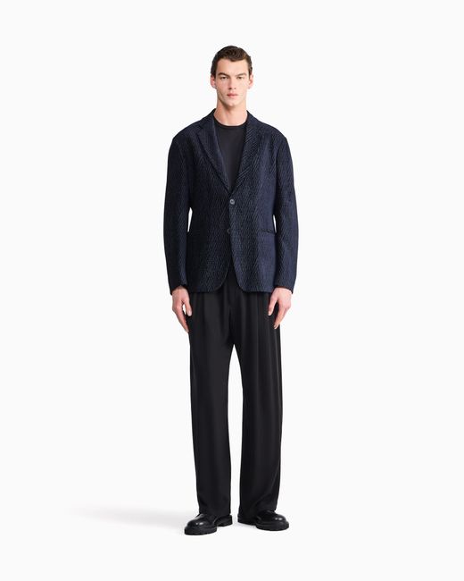 Giorgio Armani Black Slim-Fit Sweater for men