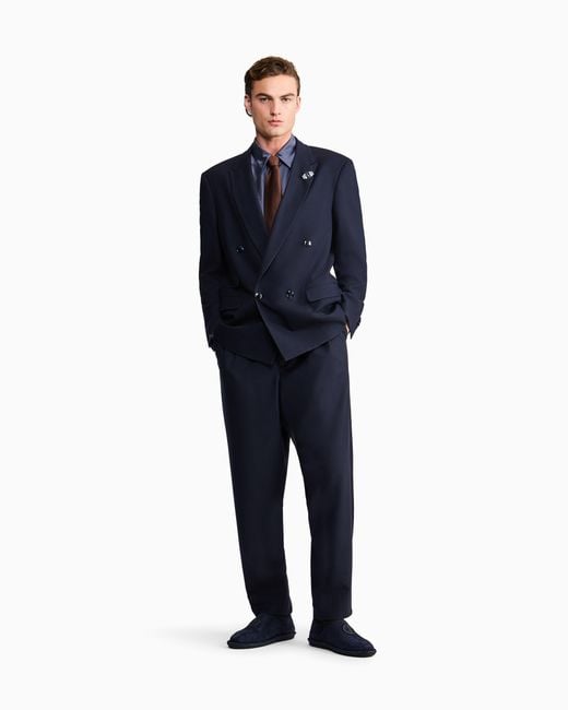 Giorgio Armani Blue Shirt Regular Fit for men