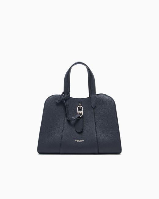 Giorgio Armani Blue Small Tote Bag