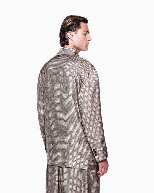 Giorgio Armani Gray Double-Breasted Jacket for men