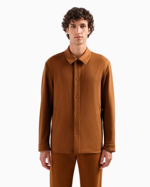 Giorgio Armani Brown Vicuña Shirt Jacket for men