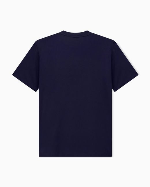 Giorgio Armani Blue Regular Fit T-Shirt for men