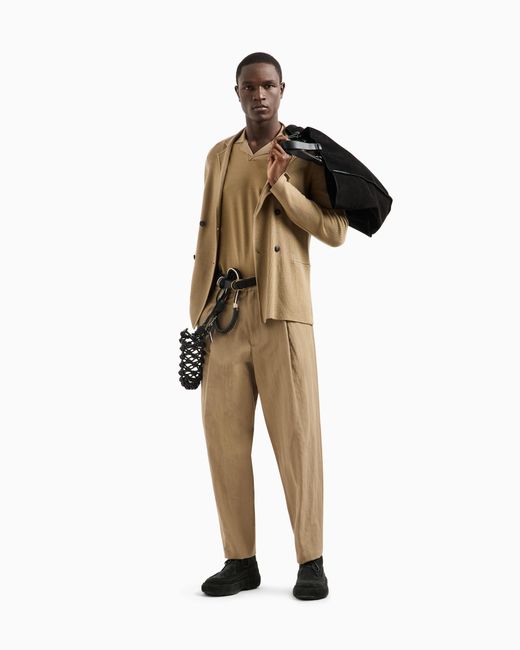 Giorgio Armani Natural Double-Breasted Jacket for men
