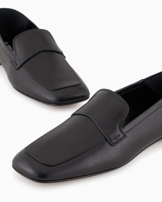 Giorgio Armani White X 10 Corso Como Calfskin Loafers