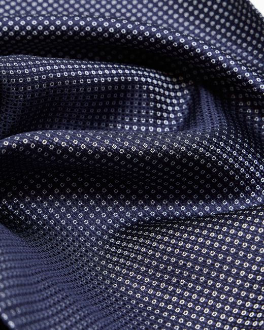 Giorgio Armani Blue Geometric Silk Jacquard Pocket Square for men
