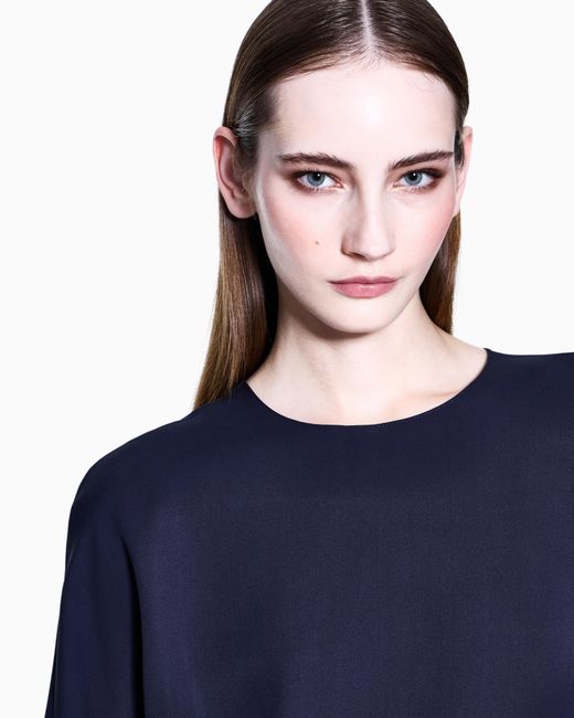 Giorgio Armani Blue Georgette Blouse