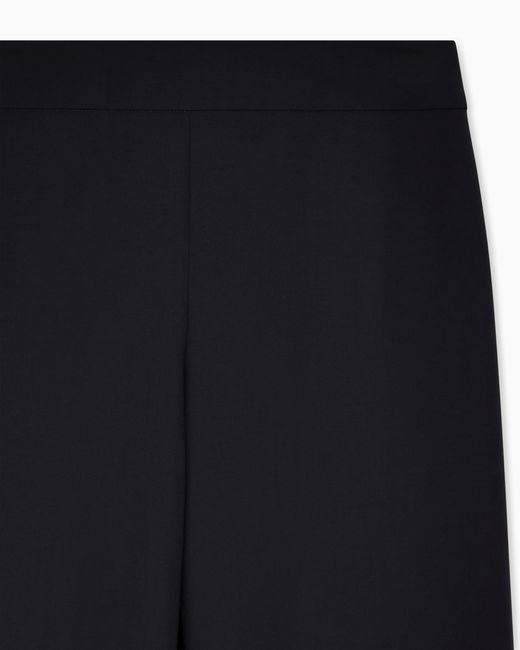 Giorgio Armani Blue Wool Crepe Trousers