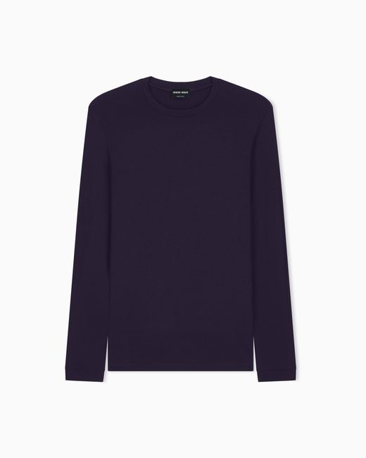 Giorgio Armani Blue Long Sleeve Jumper for men
