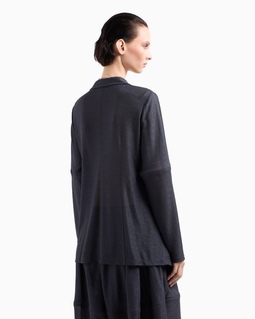 Giorgio Armani Blue Single-Breasted Jacket