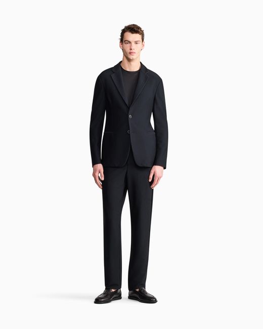 Giorgio Armani Blue Single-Breasted Jacket for men