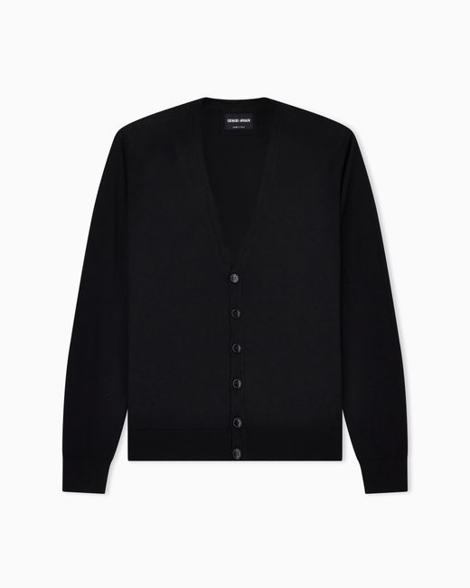 Giorgio Armani Blue Button Cardigan for men