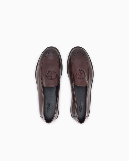Giorgio Armani Brown Slip-On Loafer for men