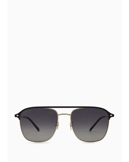 Giorgio Armani Black Square Sunglasses for men
