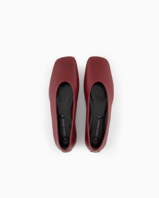 Giorgio Armani Red X 10 Corso Como Calfskin Ballerinas