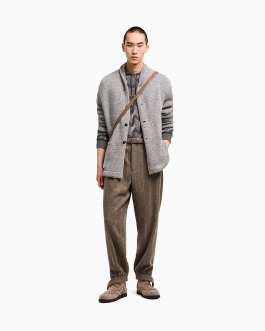 Giacca Cardigan di Giorgio Armani in Gray da Uomo