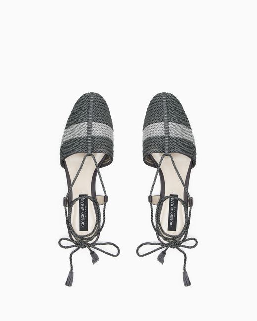 Giorgio Armani White Satin Ballerinas With Passementerie Trim